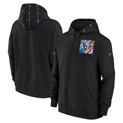 Men's Nike  Black Houston Texans Salute To Service Club Pullover Hoodie