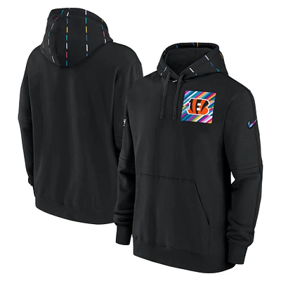 Men's Nike  Black Cincinnati Bengals Salute To Service Club Pullover Hoodie