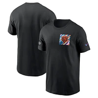 Men's Nike  Black Chicago Bears Salute To Service Sideline Tri-Blend T-Shirt