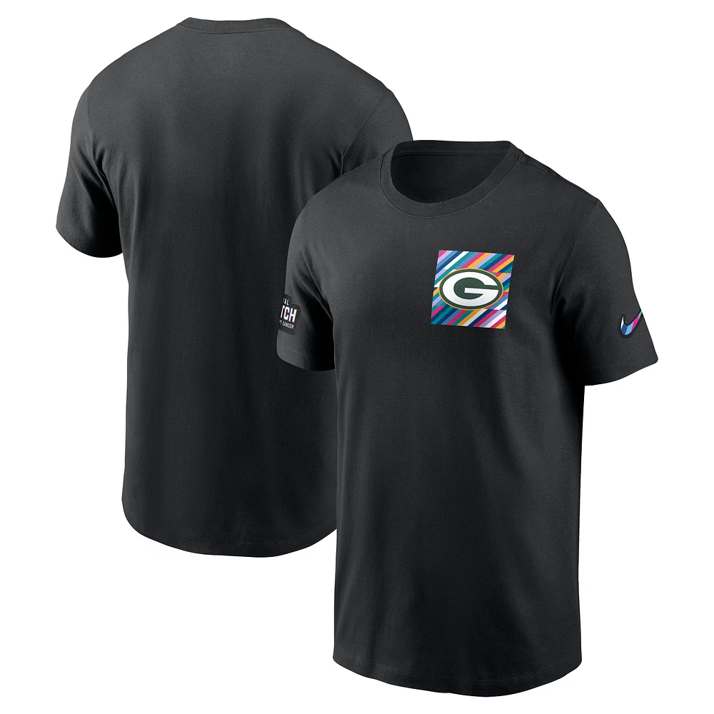 Men's Nike  Black Green Bay Packers Salute To Service Sideline Tri-Blend T-Shirt