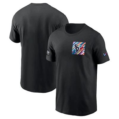 Men's Nike  Black Houston Texans Crucial Catch Sideline Tri-Blend T-Shirt