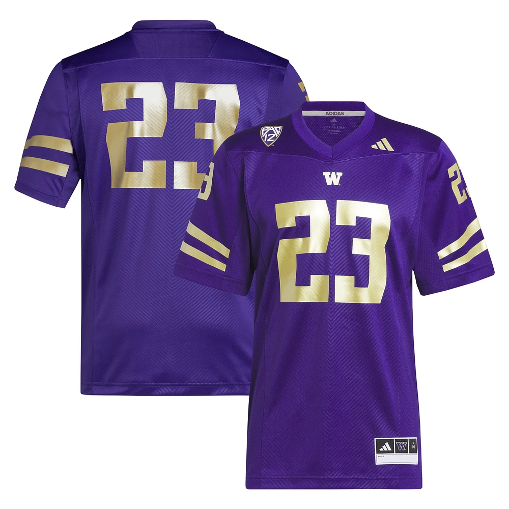 Men's adidas #23 Purple Washington Huskies  2023 Premier Jersey