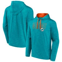 Men's Fanatics Heather Aqua Miami Dolphins Hook and Ladder Pullover Hoodie