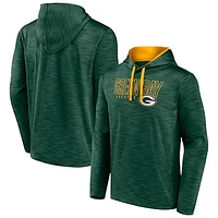 Men's Fanatics Heather Green Green Bay Packers Hook and Ladder Pullover Hoodie