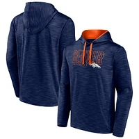 Men's Fanatics Heather Navy Denver Broncos Hook and Ladder Pullover Hoodie