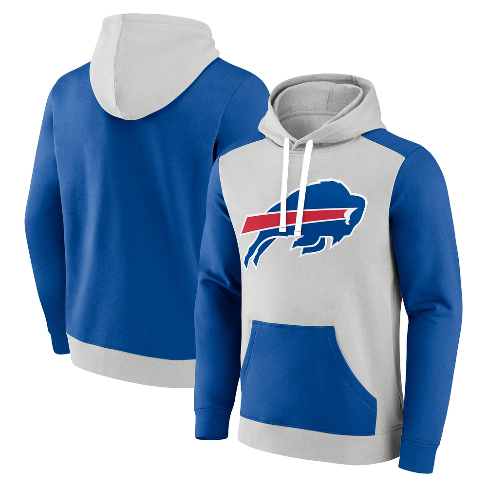 Men's Fanatics White/Royal Buffalo Bills Primary Arctic Pullover Hoodie