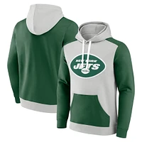 Men's Fanatics White/Green New York Jets Primary Arctic Pullover Hoodie