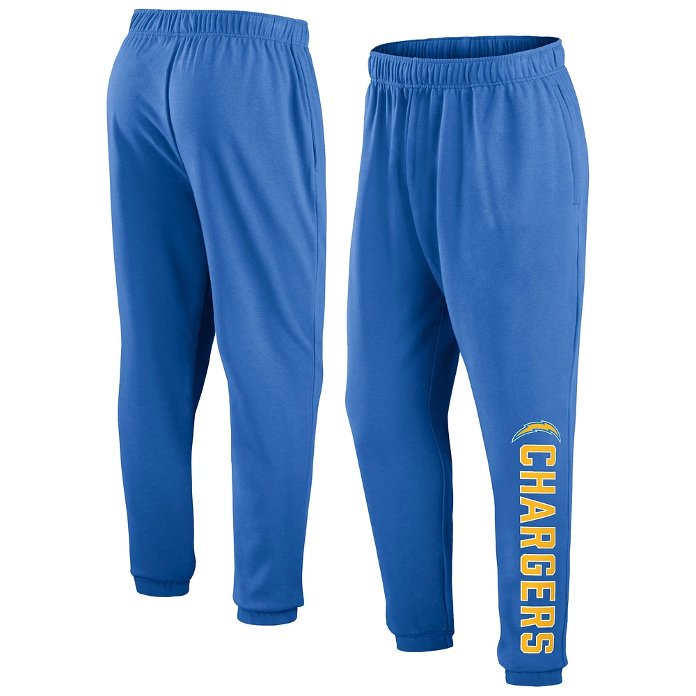 Men's Fanatics Powder Blue Los Angeles Chargers Chop Block Fleece Sweatpants