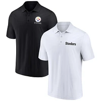 Men's Fanatics Pittsburgh Steelers Lockup Two-Pack Polo Set