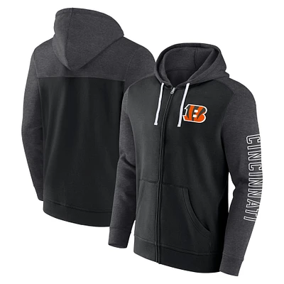 Men's Fanatics  Black Cincinnati Bengals Offensive Lineup Hoodie Full-Zip Hoodie