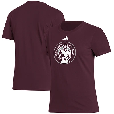 Women's adidas  Maroon Texas A&M Aggies 12th Man Fresh T-Shirt