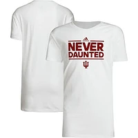 Youth adidas White Indiana Hoosiers Slogan Dazzler T-Shirt