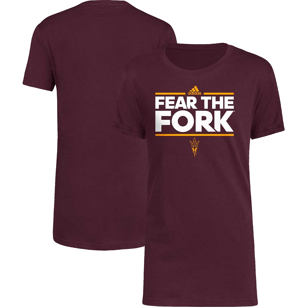 Youth adidas Maroon Arizona State Sun Devils Slogan Dazzler T-Shirt