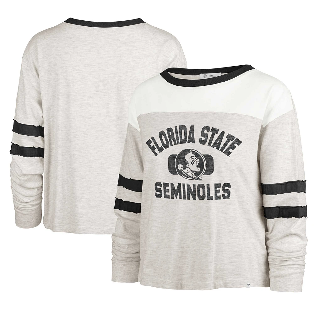 Women's '47 Oatmeal Florida State Seminoles All Class Lena Long Sleeve T-Shirt