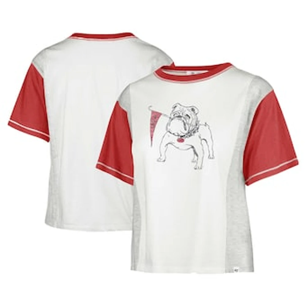 Women's '47 White Georgia Bulldogs Vault Premier Tilda T-Shirt