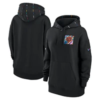 Women's Nike Black Chicago Bears NFL Crucial Catch Club Pullover Hoodie