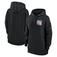 Women's Nike Black New York Giants NFL Crucial Catch Club Pullover Hoodie