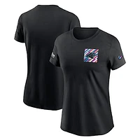 Men's Nike  Black Carolina Panthers Salute To Service Sideline Tri-Blend T-Shirt