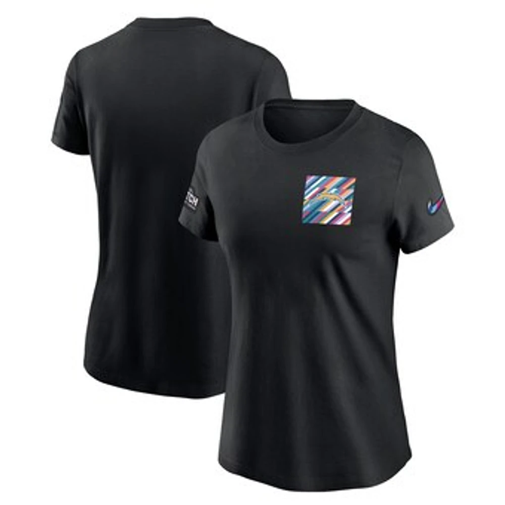 Men's Nike  Black Los Angeles Chargers Salute To Service Sideline Tri-Blend T-Shirt