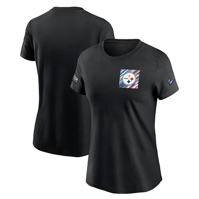 Men's Nike  Black Pittsburgh Steelers Salute To Service Sideline Tri-Blend T-Shirt