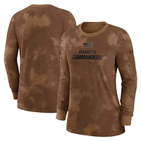 Men's Nike  Brown Washington Commanders Salute To Service Long Sleeve T-Shirt