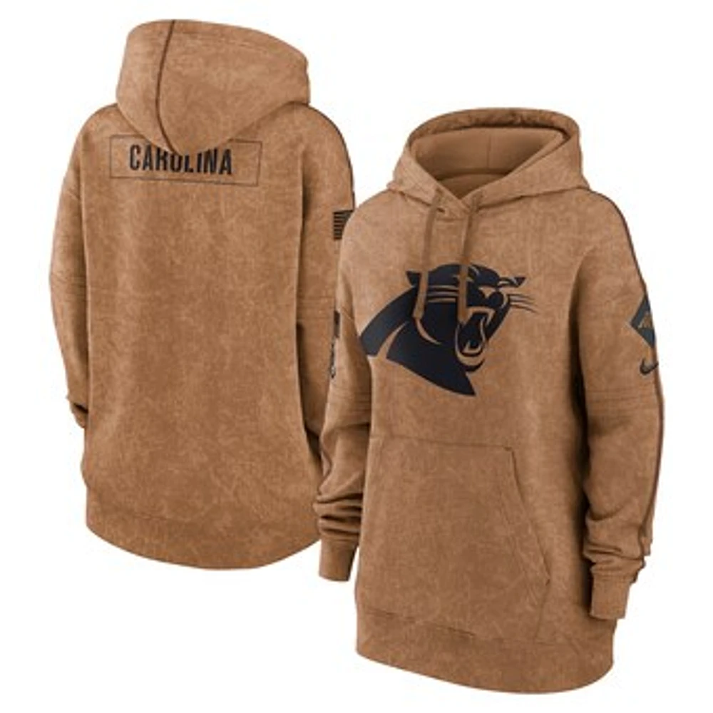 Men's Nike  Brown Carolina Panthers Salute To Service Pullover Hoodie