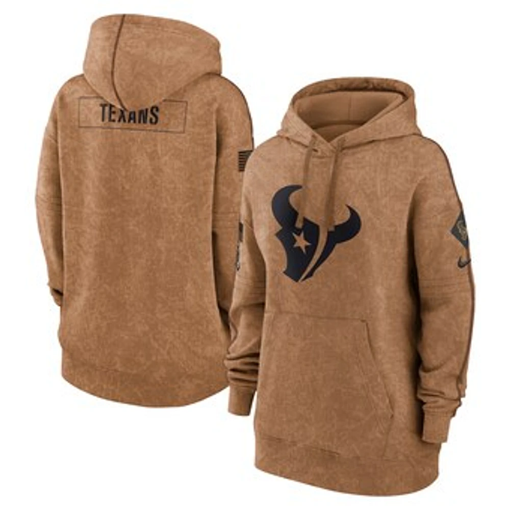 Men's Nike  Brown Houston Texans Salute To Service Pullover Hoodie