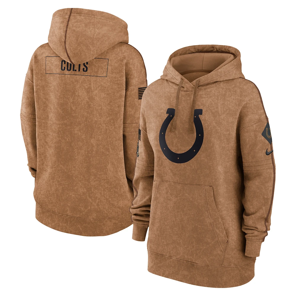 Men's Nike  Brown Indianapolis Colts Salute To Service Pullover Hoodie