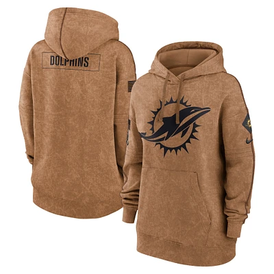 Men's Nike  Brown Miami Dolphins Salute To Service Pullover Hoodie