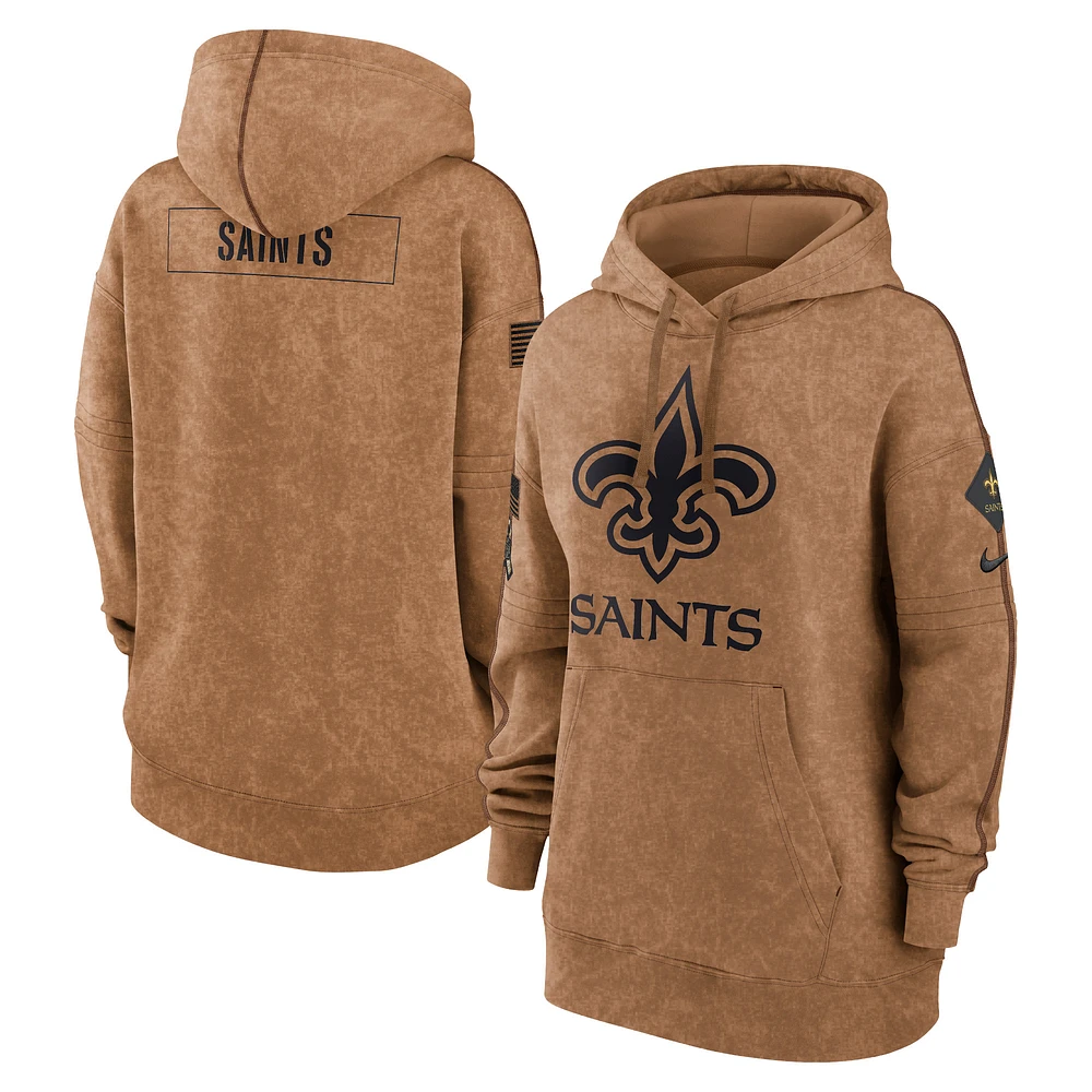 Men's Nike  Brown New Orleans Saints Salute To Service Pullover Hoodie