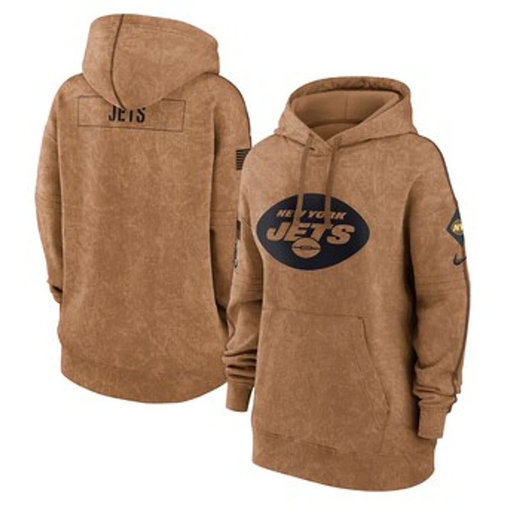 Men's Nike  Brown New York Jets Salute To Service Pullover Hoodie