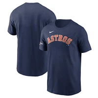 Men's Nike Navy Houston Astros 2023 Gold Collection - Wordmark T-Shirt