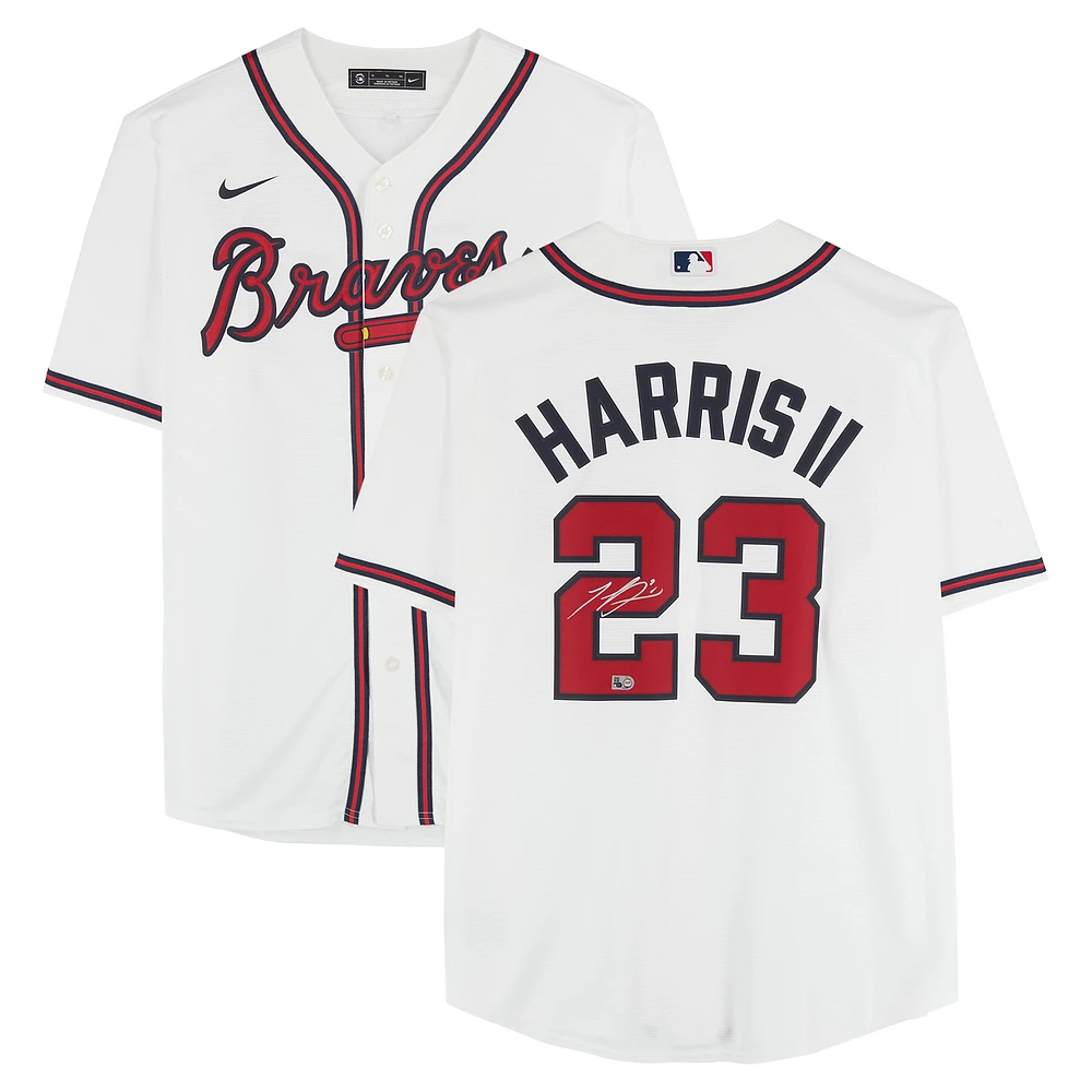 Fanatics Authentic Michael Harris II Atlanta Braves Autographed White Nike Replica Jersey