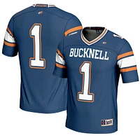Men's GameDay Greats #1 Blue Bucknell Bison Endzone Football Jersey