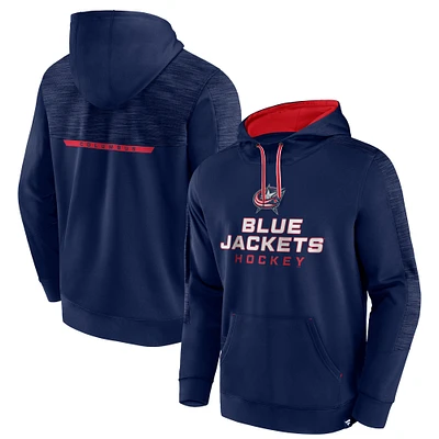 Men's Fanatics Navy Columbus Blue Jackets Make the Play Pullover Hoodie