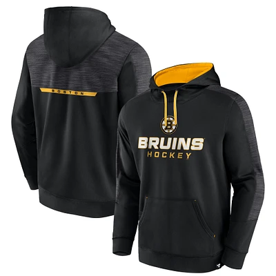 Men's Fanatics Black Boston Bruins Make the Play Pullover Hoodie