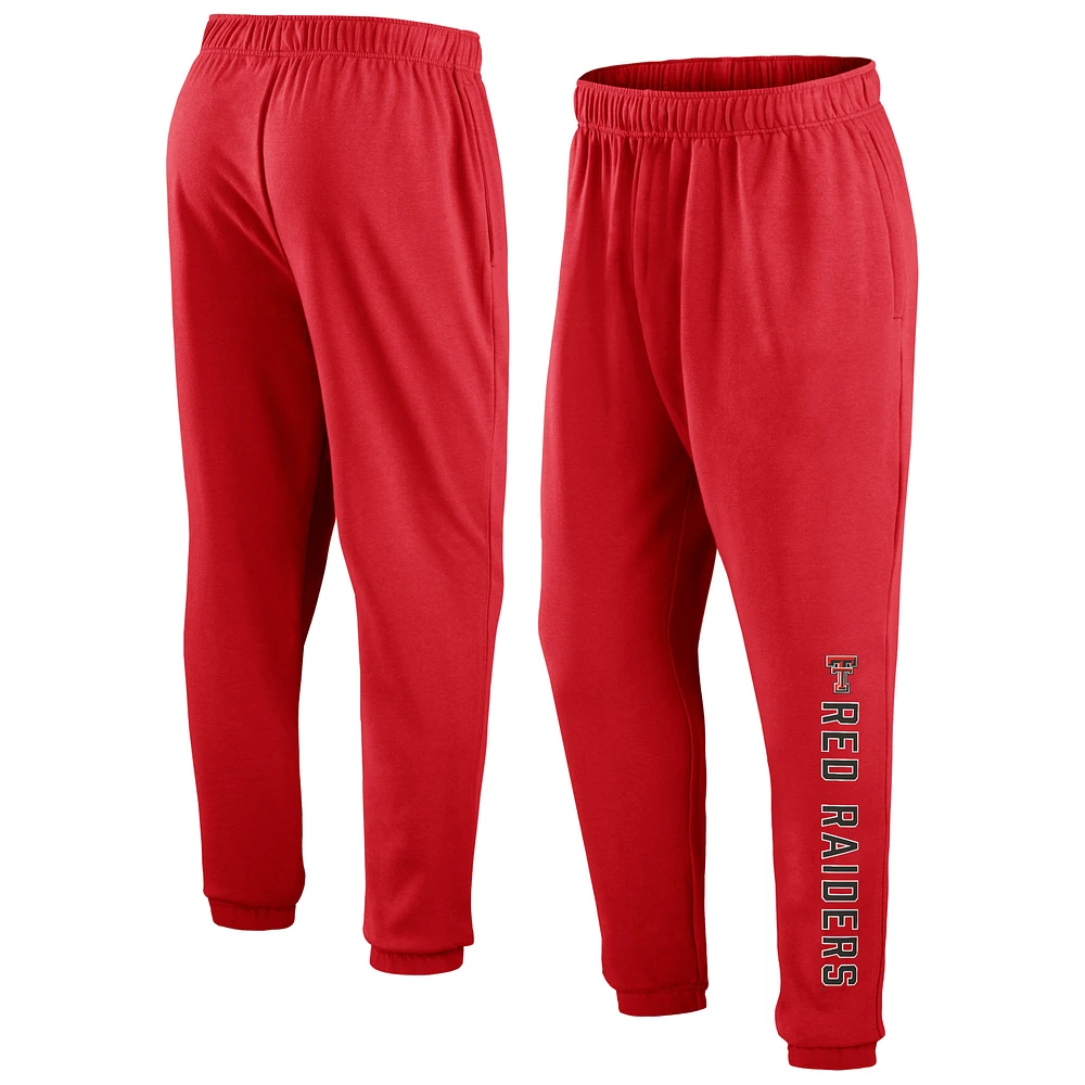 Men's Fanatics Red Texas Tech Raiders Chop Block Fleece Sweatpants