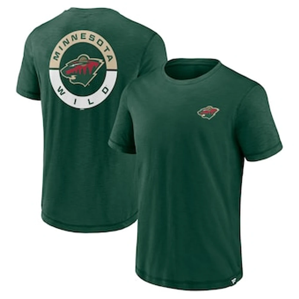 Men's Fanatics Green Minnesota Wild High Stick T-Shirt