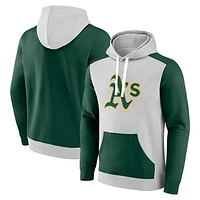 Men's Fanatics Gray/Green Athletics Arctic Pullover Hoodie