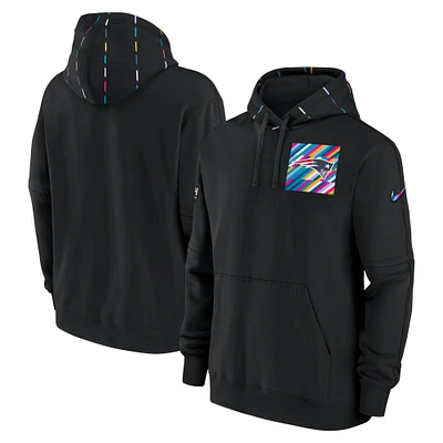 Men's Nike  Black New England Patriots 2023 NFL Crucial Catch Club Pullover Hoodie