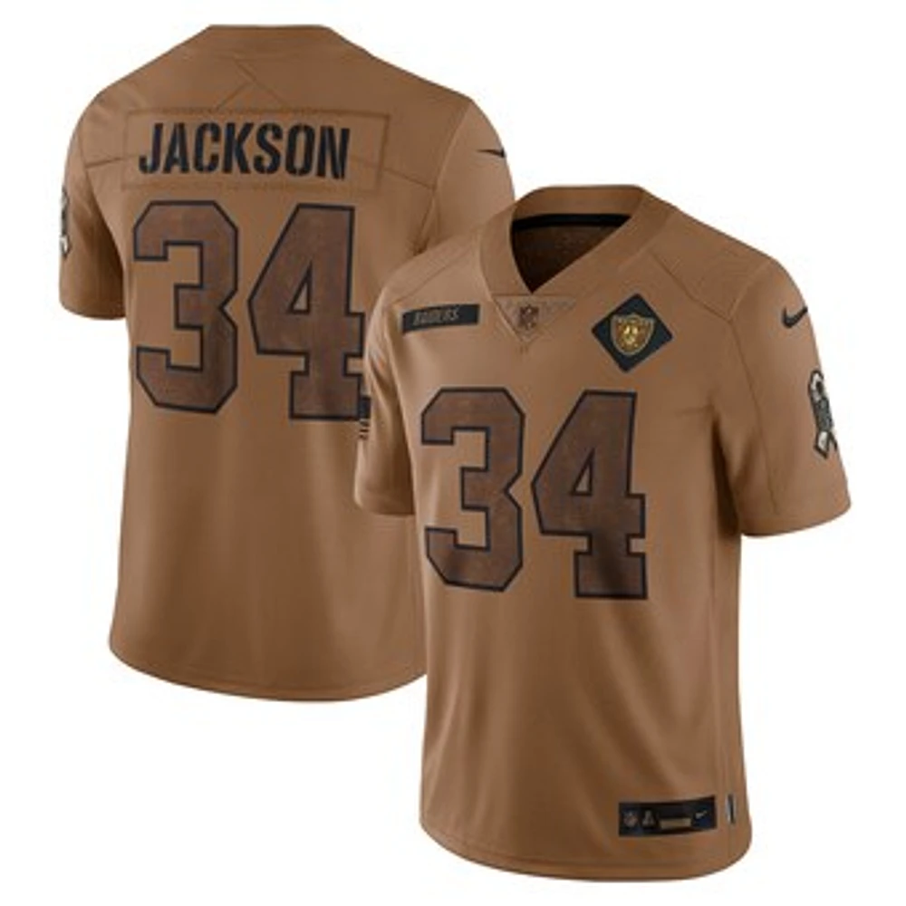 Men's Nike Bo Jackson Brown Las Vegas Raiders 2023 Salute To Service Limited Jersey