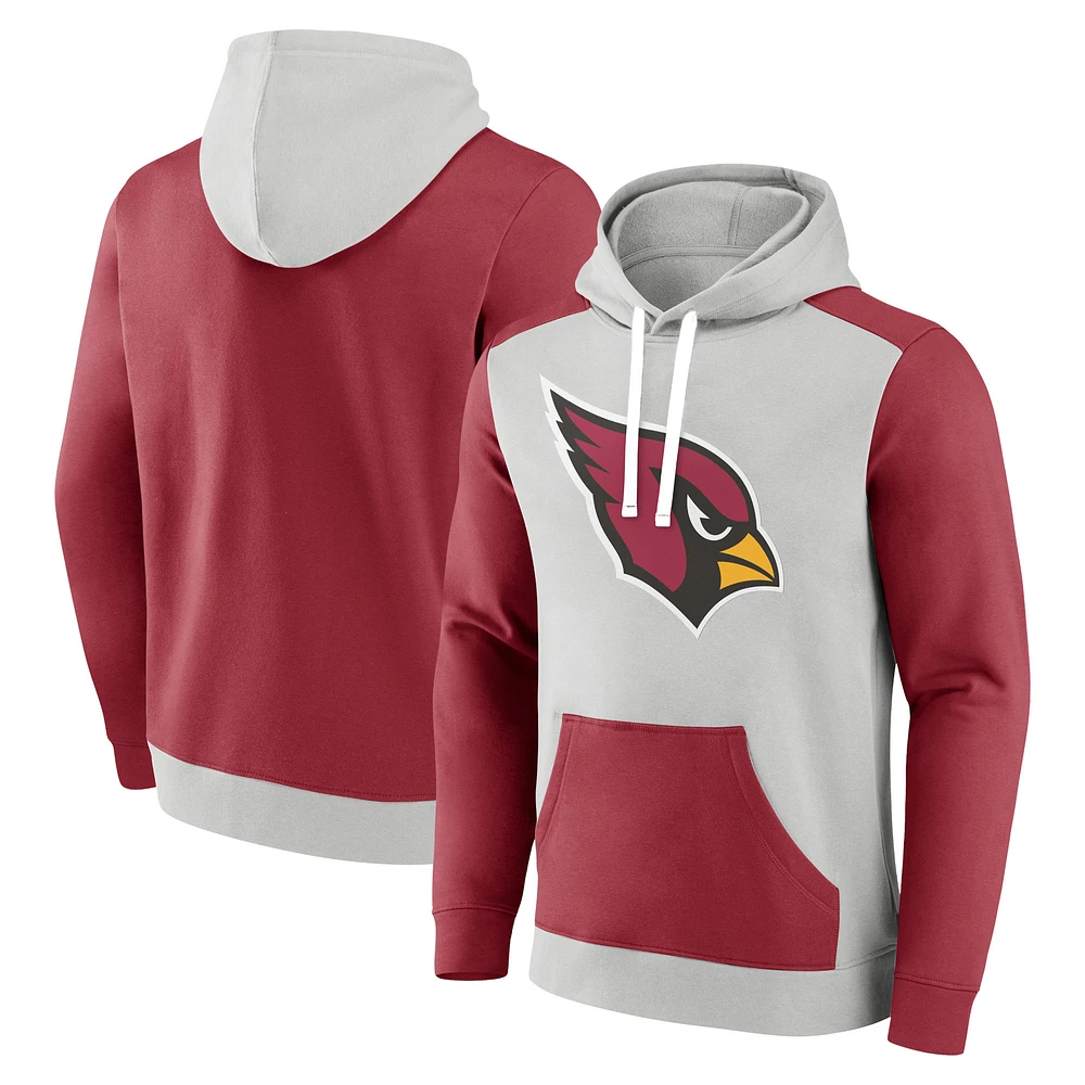 Men's Fanatics White/Cardinal Arizona Cardinals Primary Arctic Pullover Hoodie