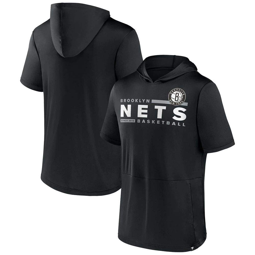 Men's Fanatics Black Brooklyn Nets Possession Hoodie T-Shirt