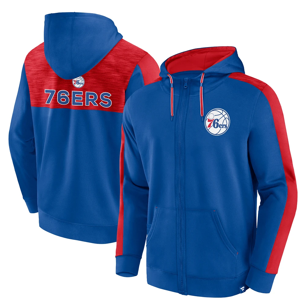 Men's Fanatics Royal Philadelphia 76ers Rainbow Shot Full-Zip Hoodie