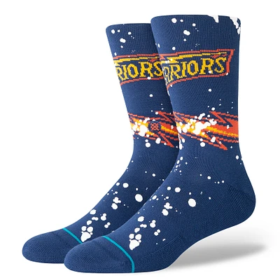 Men's Stance Golden State Warriors Overspray Crew Socks