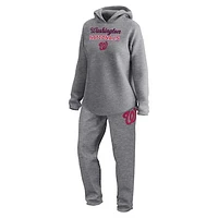 Women's Fanatics  Gray Washington Nationals Legacy Pullover Sweatshirt & Sweatpants Set