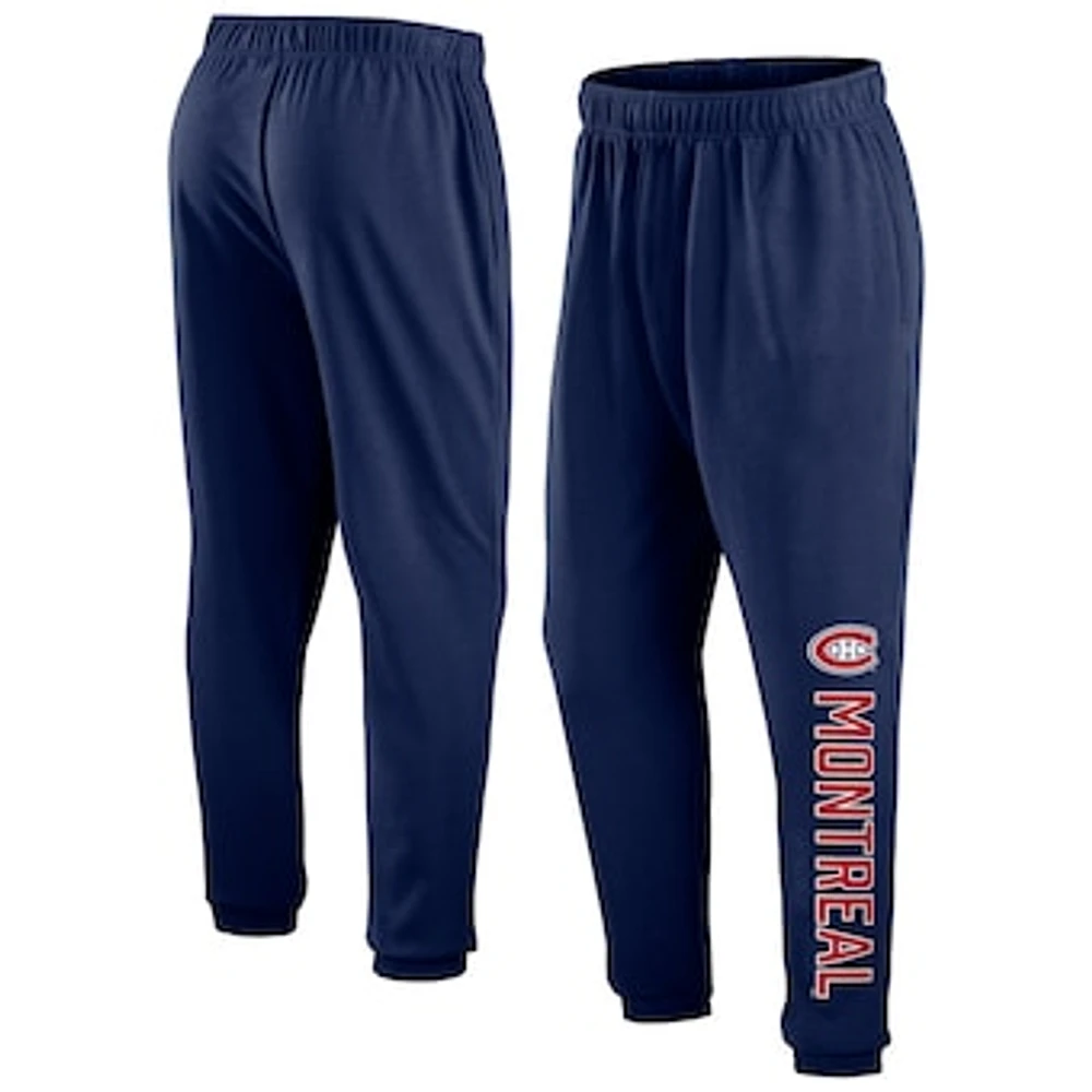 Men's Fanatics Navy Montreal Canadiens Chop Block French Terry Pants