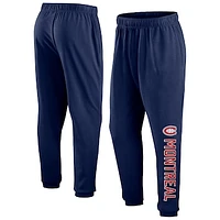 Men's Fanatics Navy Montreal Canadiens Chop Block French Terry Pants