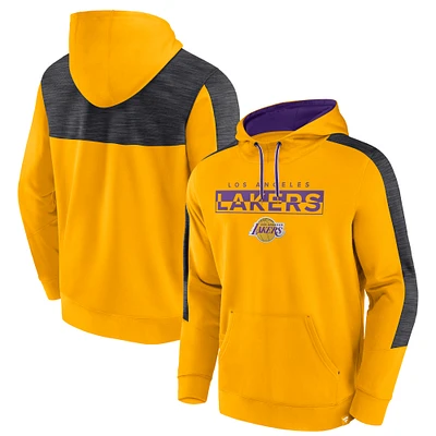 Men's Fanatics Gold Los Angeles Lakers Fundamental Foul Line Pullover Hoodie