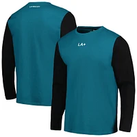 Men's Green LA Galaxy Colorblock Heavy Long Sleeve T-Shirt